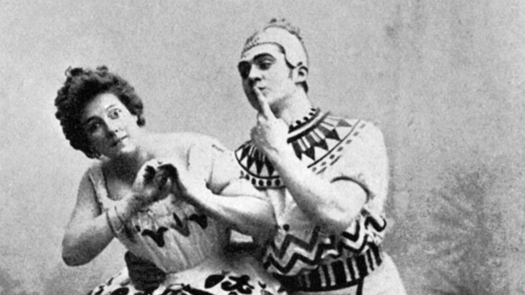 Мария Петипа и Сергей Легат в балете «Дочь фараона». Хореограф Мариус Петипа. 1862 год
